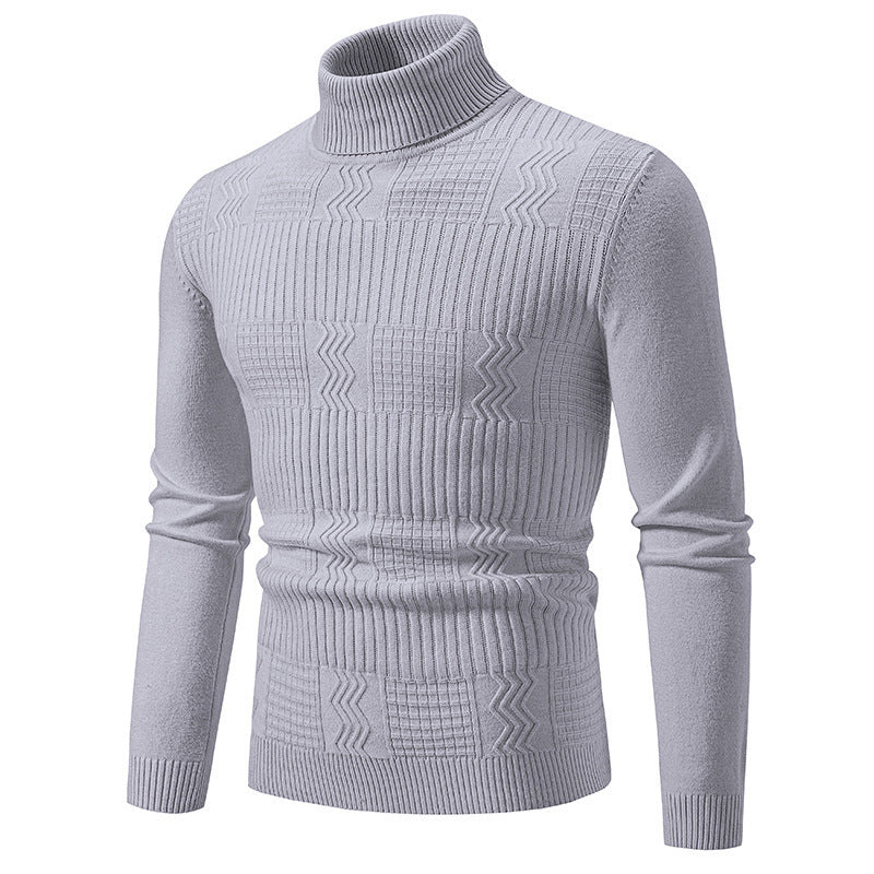 Herrar elegant rullkragetröja med strukturerad design Mirla-Eva Jonsson