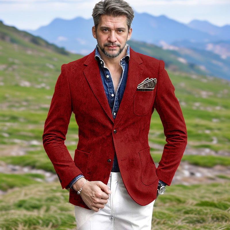 Herrar elegant sammet blazer i modern look Mirla-Eva Jonsson