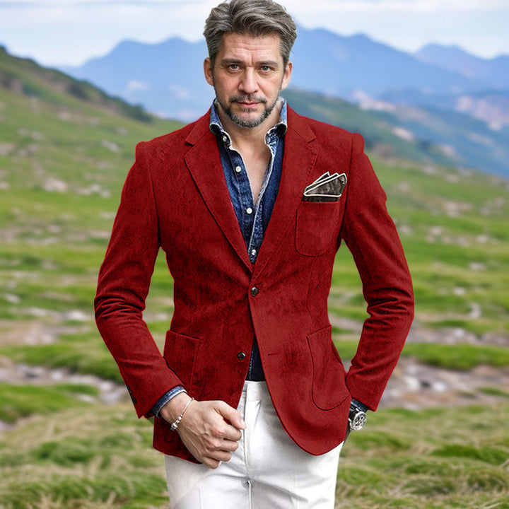 Herrar elegant sammet blazer i modern look Mirla-Eva Jonsson