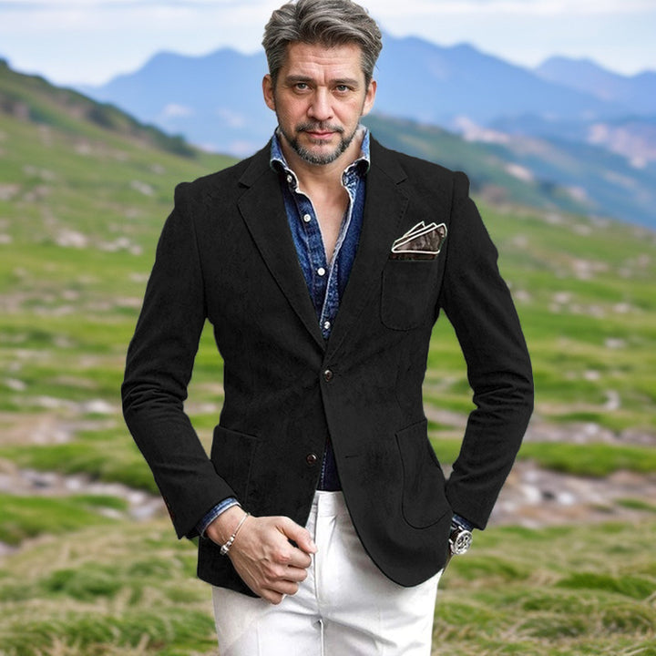Herrar elegant sammet blazer i modern look Mirla-Eva Jonsson