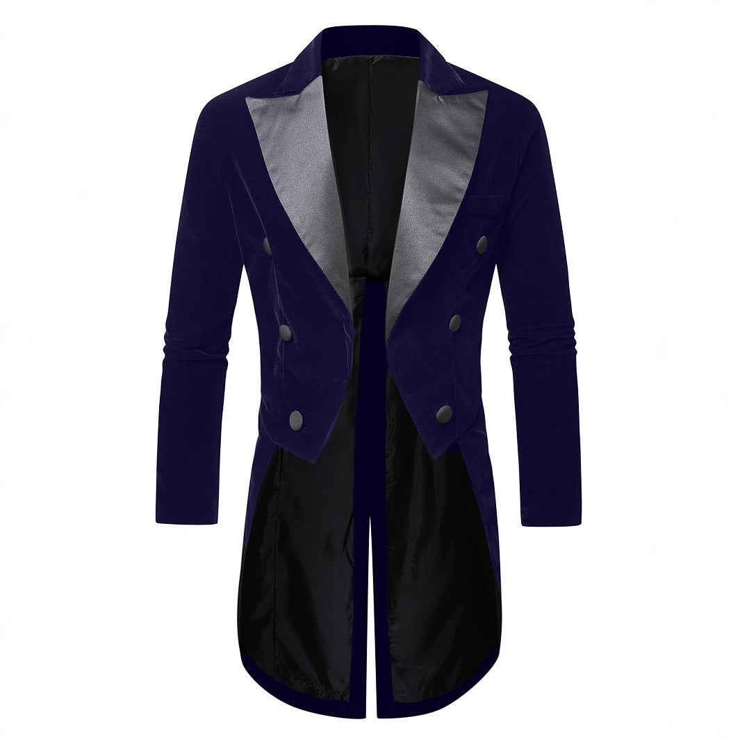 Herrar elegant sammetsblazer med dubbel knapprad Eva Jonsson-Eva Jonsson