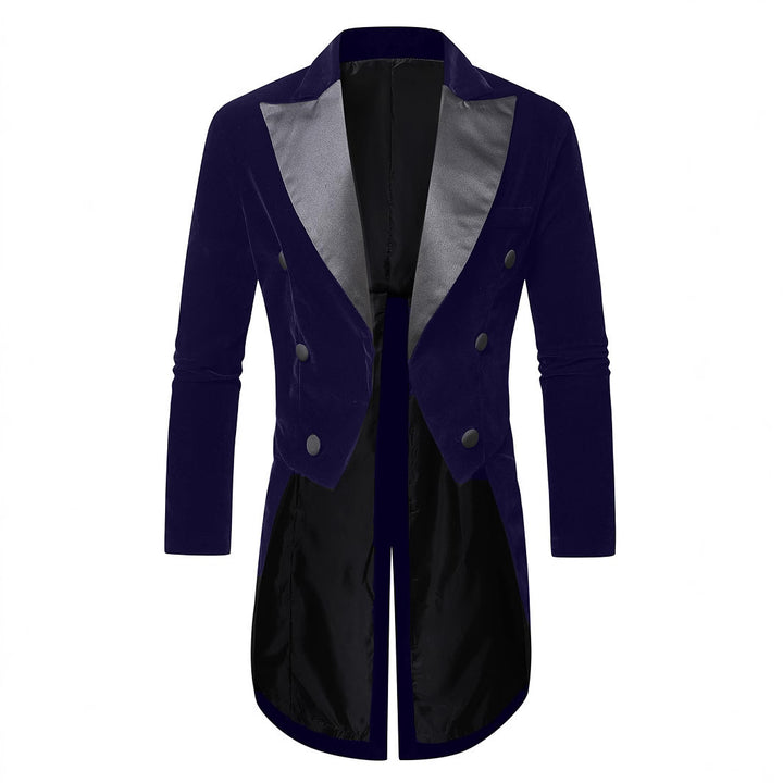 Herrar elegant sammetsblazer med dubbel knapprad Eva Jonsson-Eva Jonsson