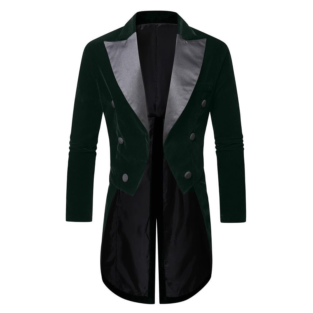 Herrar elegant sammetsblazer med dubbel knapprad Eva Jonsson-Eva Jonsson