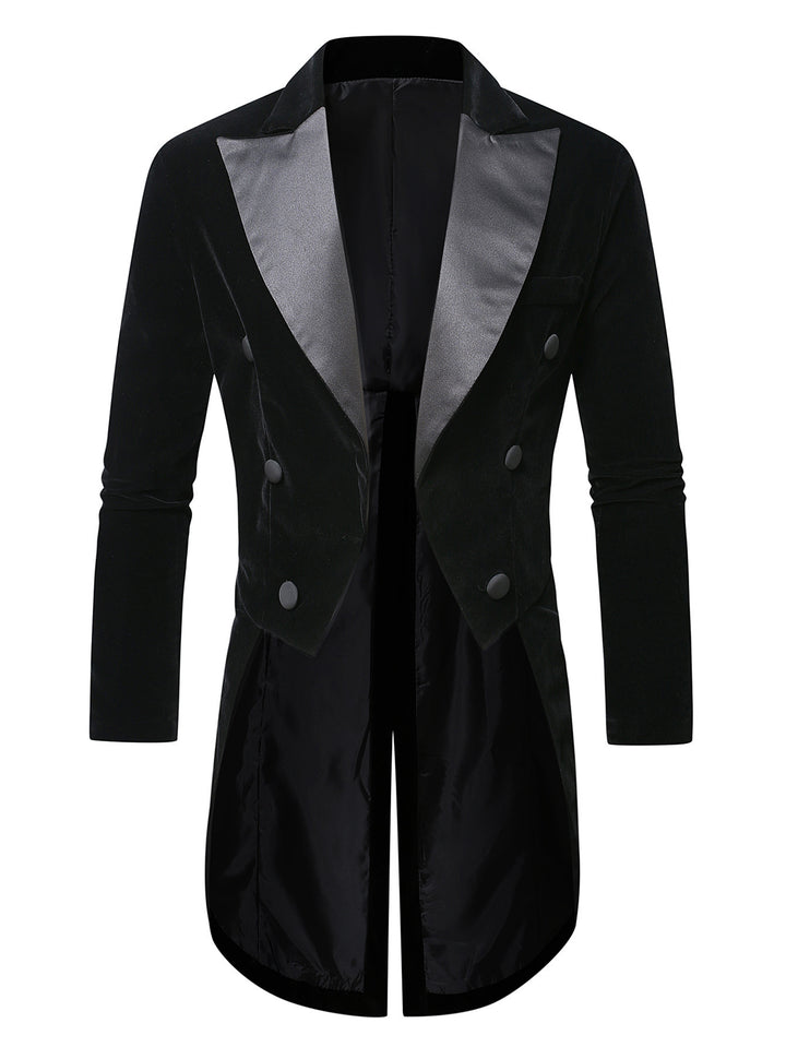 Herrar elegant sammetsblazer med dubbel knapprad Eva Jonsson-Eva Jonsson