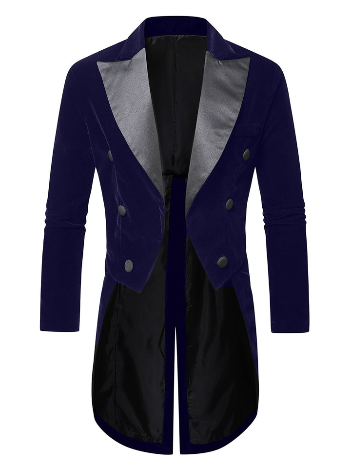 Herrar elegant sammetsblazer med dubbel knapprad Eva Jonsson-Eva Jonsson
