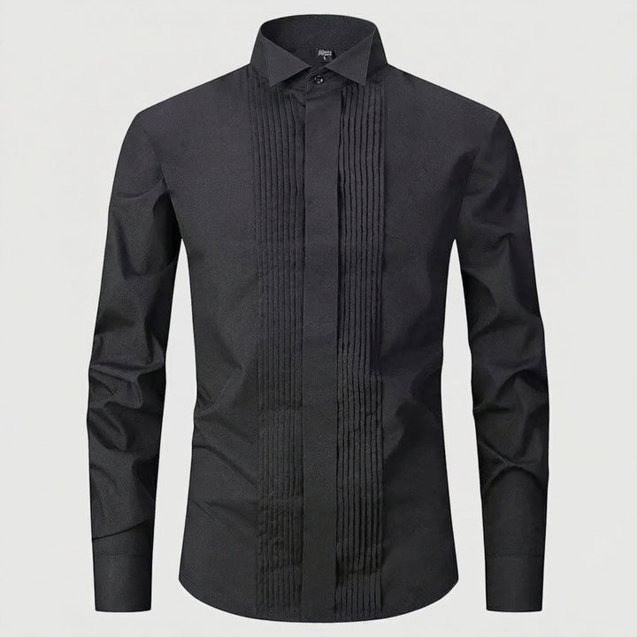 Herrar elegant smoking skjorta med plisséfront-Eva Jonsson