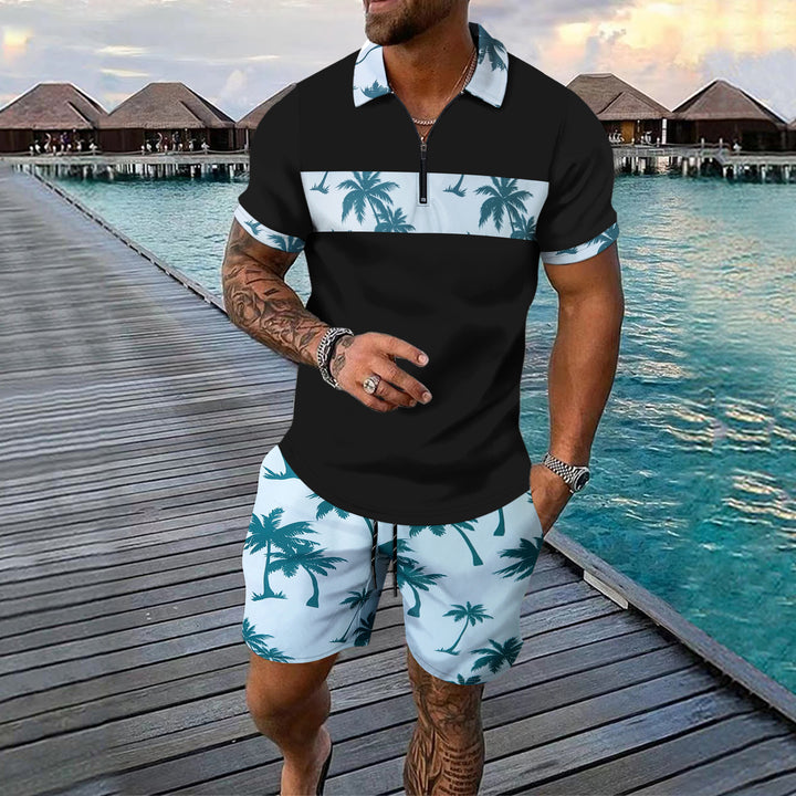 Herrar elegant snidat polo skjorta med shorts Mirla-Eva Jonsson