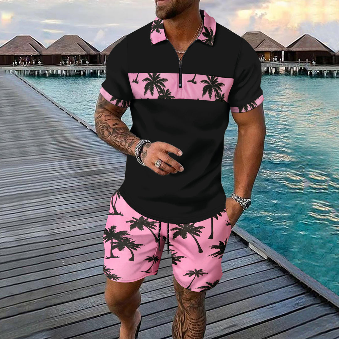 Herrar elegant snidat polo skjorta med shorts Mirla-Eva Jonsson