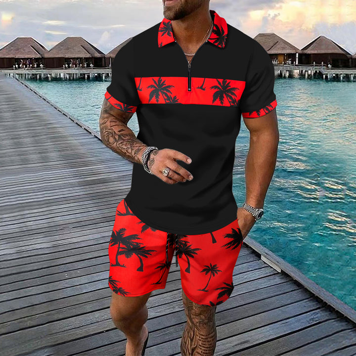 Herrar elegant snidat polo skjorta med shorts Mirla-Eva Jonsson