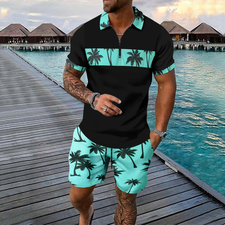 Herrar elegant snidat polo skjorta med shorts Mirla-Eva Jonsson