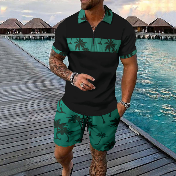 Herrar elegant snidat polo skjorta med shorts Mirla-Eva Jonsson