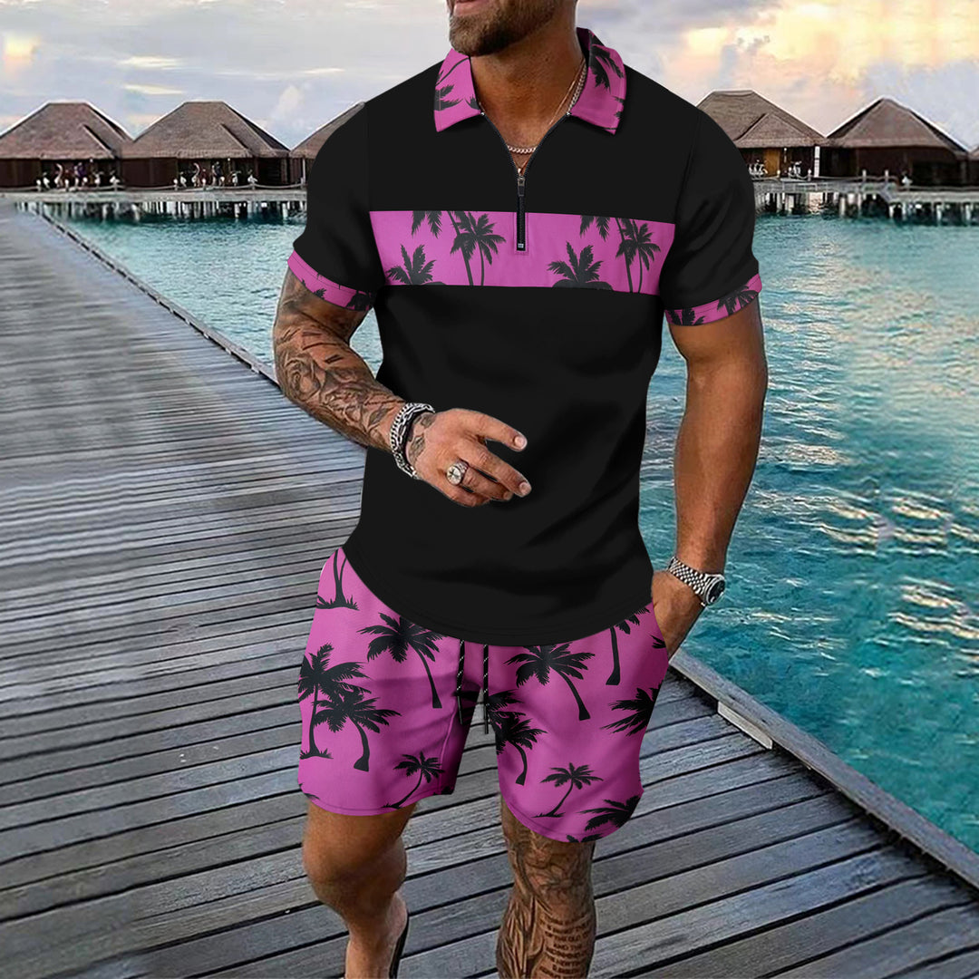 Herrar elegant snidat polo skjorta med shorts Mirla-Eva Jonsson