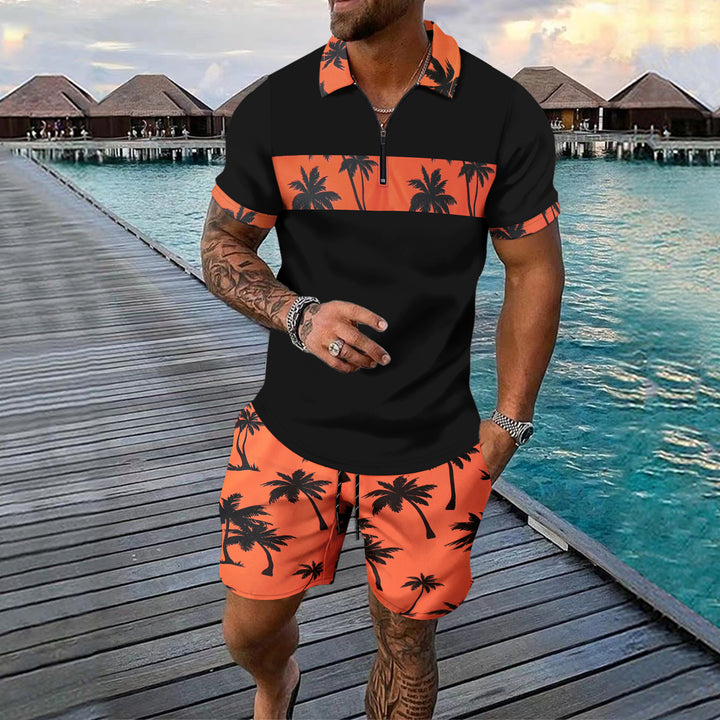 Herrar elegant snidat polo skjorta med shorts Mirla-Eva Jonsson