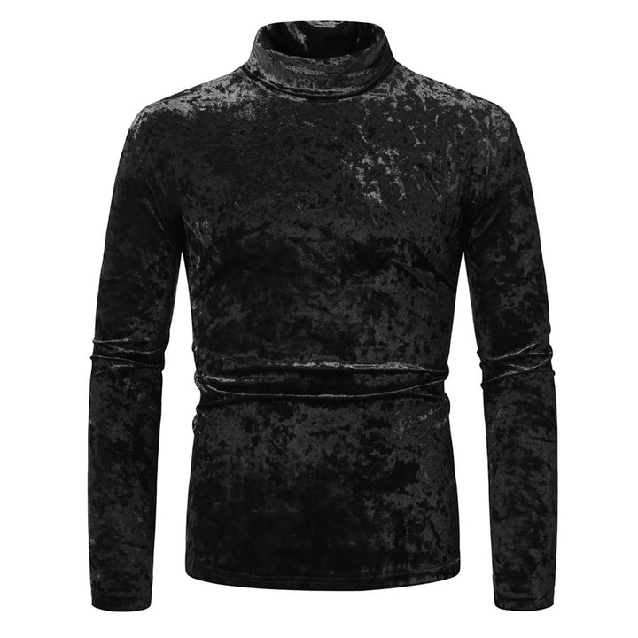 Herrar elegant ståkragepullover i lyxigt sammet Mirla-Eva Jonsson