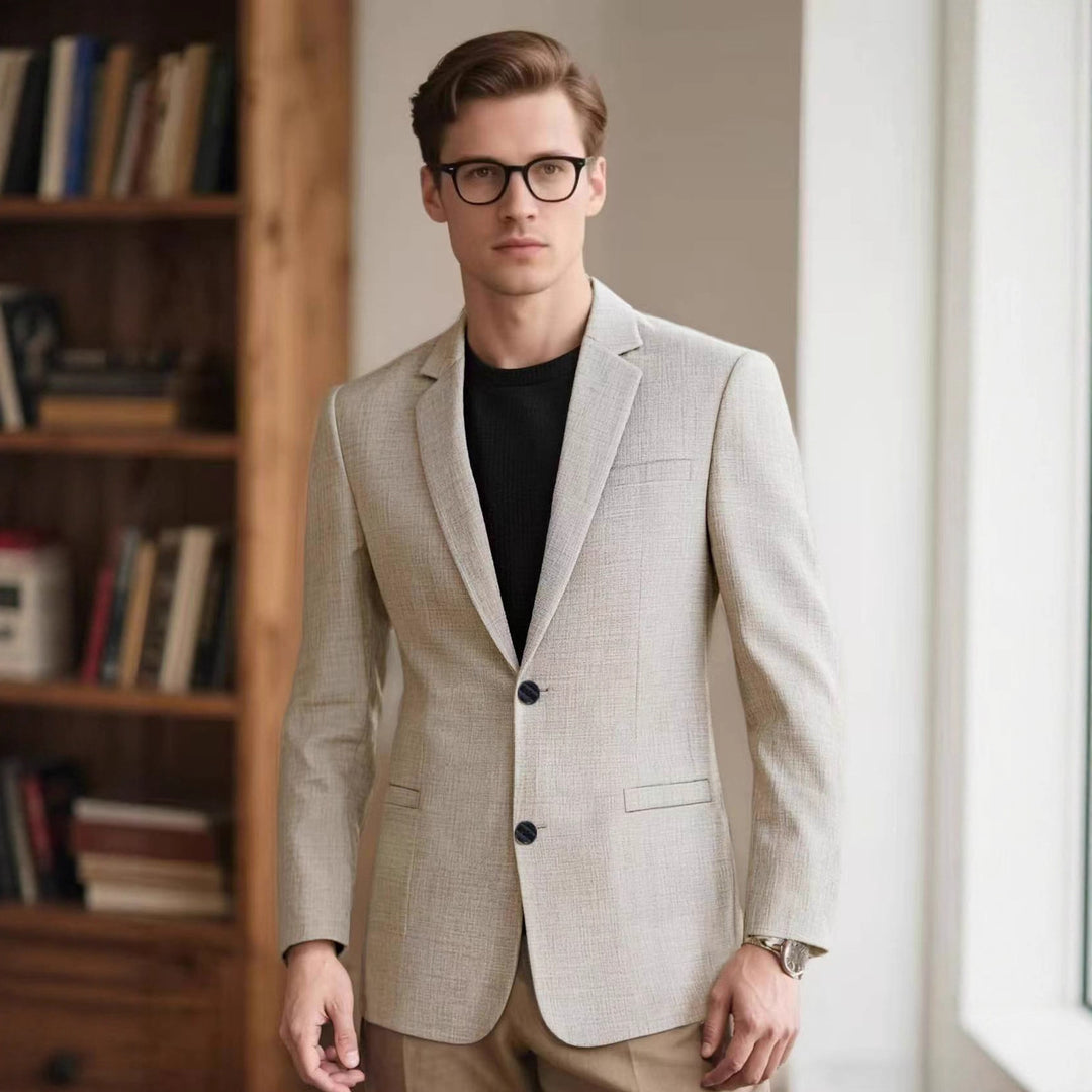 Herrar elegant strukturell blazer med moderna accenter Mirla-Eva Jonsson