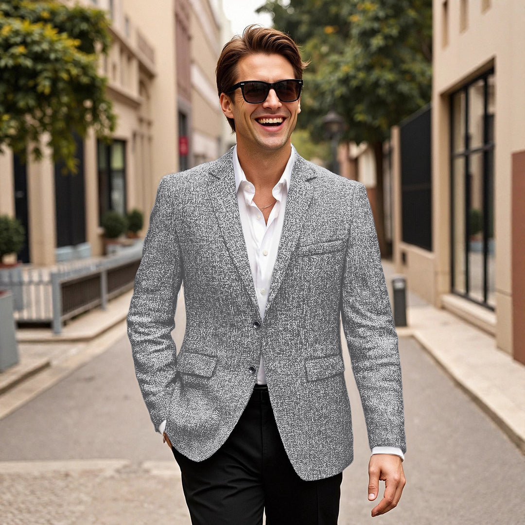 Herrar elegant strukturerad blazer med modernt design och högkvalitativa material Mirla-Eva Jonsson