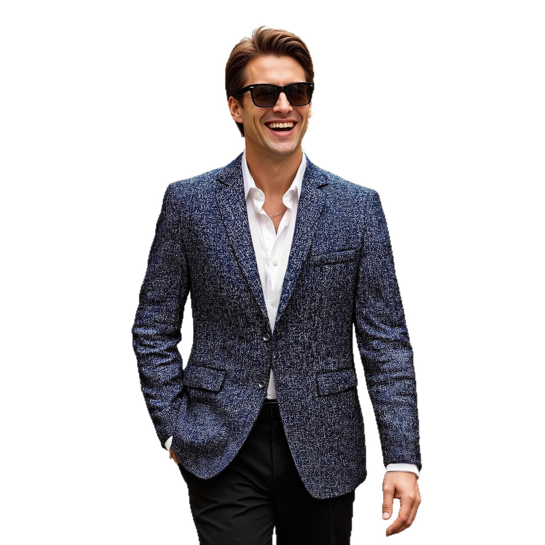 Herrar elegant strukturerad blazer med modernt design och högkvalitativa material Mirla-Eva Jonsson