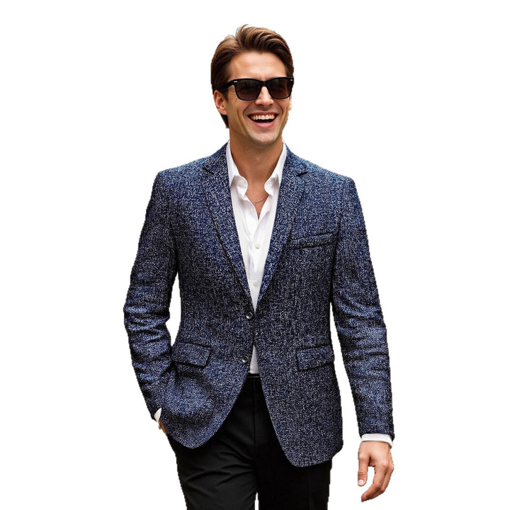 Herrar elegant strukturerad blazer med modernt design och högkvalitativa material Mirla-Eva Jonsson
