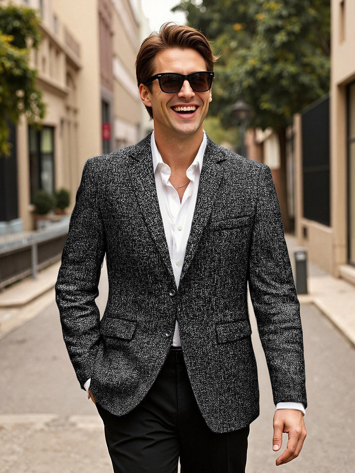 Herrar elegant strukturerad blazer med modernt design och högkvalitativa material Mirla-Eva Jonsson