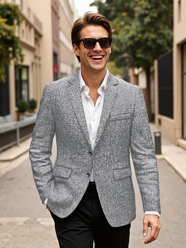 Herrar elegant strukturerad blazer med modernt design och högkvalitativa material Mirla-Eva Jonsson