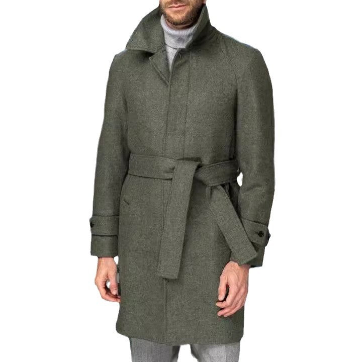 Herrar elegant trenchcoat med midjejusterbart bälte och högkvalitativt foder Eva Jonsson-Eva Jonsson