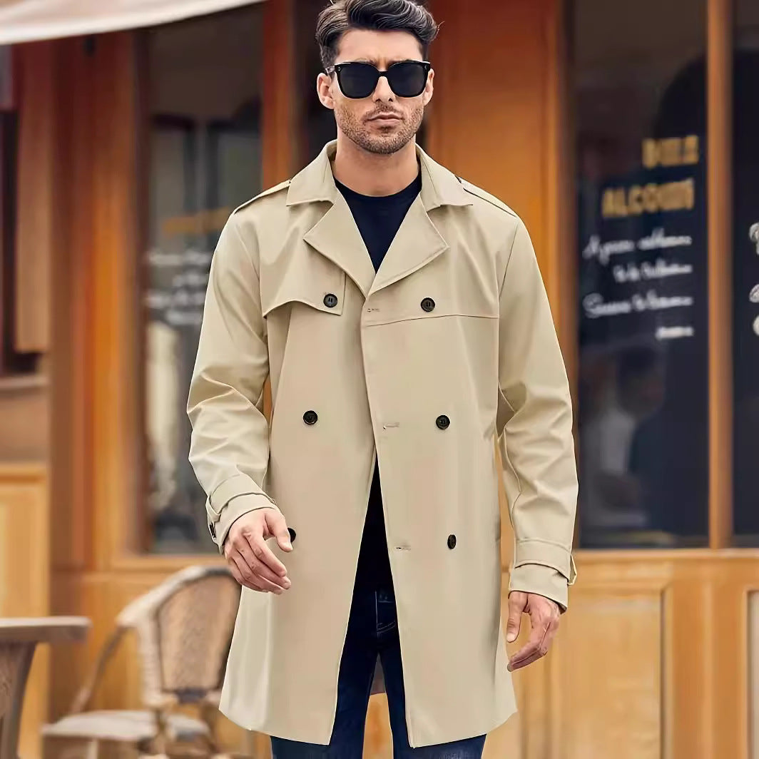 Herrar elegant trenchcoat med praktiska fickor Mirla-Eva Jonsson
