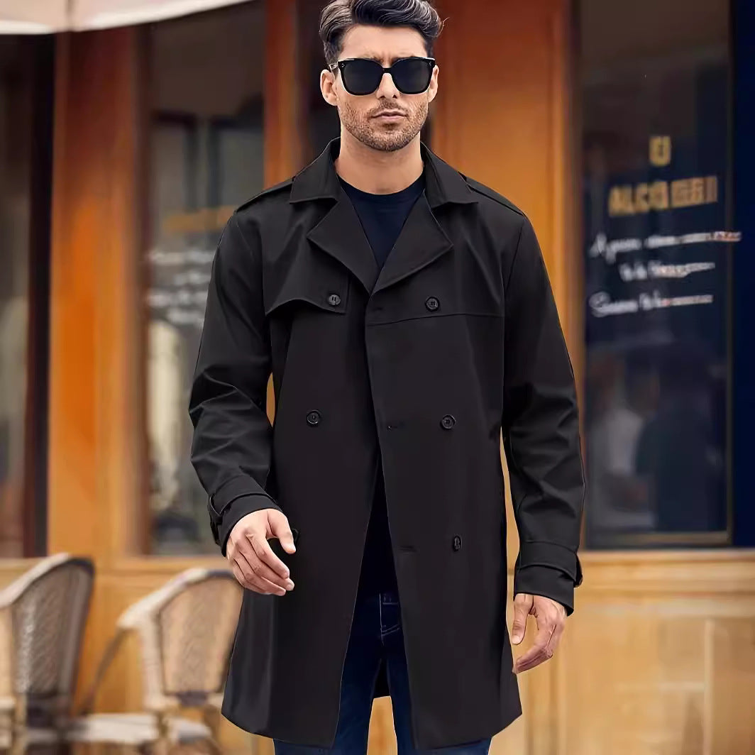 Herrar elegant trenchcoat med praktiska fickor Mirla-Eva Jonsson