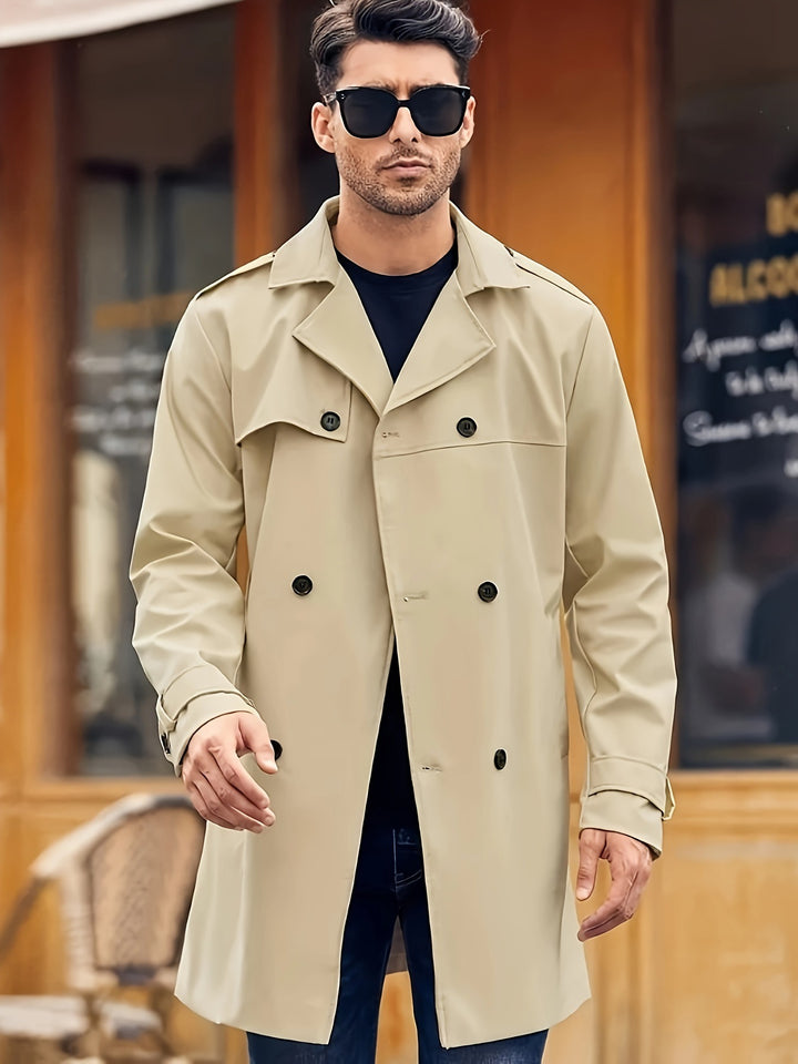 Herrar elegant trenchcoat med praktiska fickor Mirla-Eva Jonsson