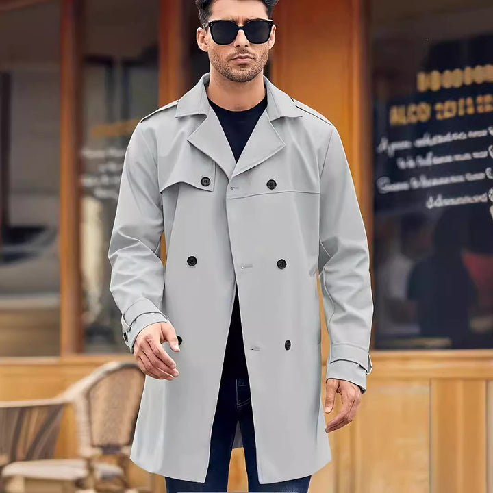 Herrar elegant trenchcoat med praktiska fickor Mirla-Eva Jonsson