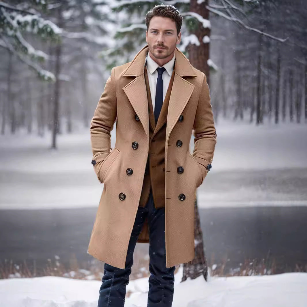 Herrar elegant ull trenchcoat Mirla-Eva Jonsson