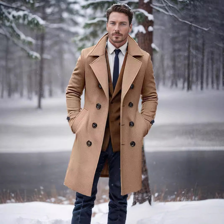 Herrar elegant ull trenchcoat Mirla-Eva Jonsson