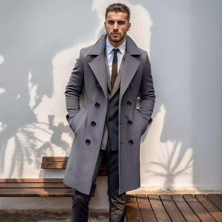 Herrar elegant ull trenchcoat Mirla-Eva Jonsson