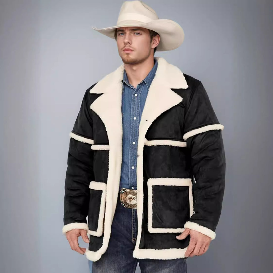 Herrar elegant utomhusjacka med lyxigt lammullsfoder Eva Jonsson-Eva Jonsson