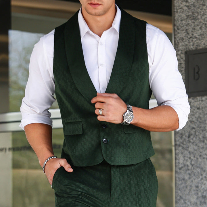 Herrar elegant väst med strukturerad design och moderna detaljer Mirla-Eva Jonsson