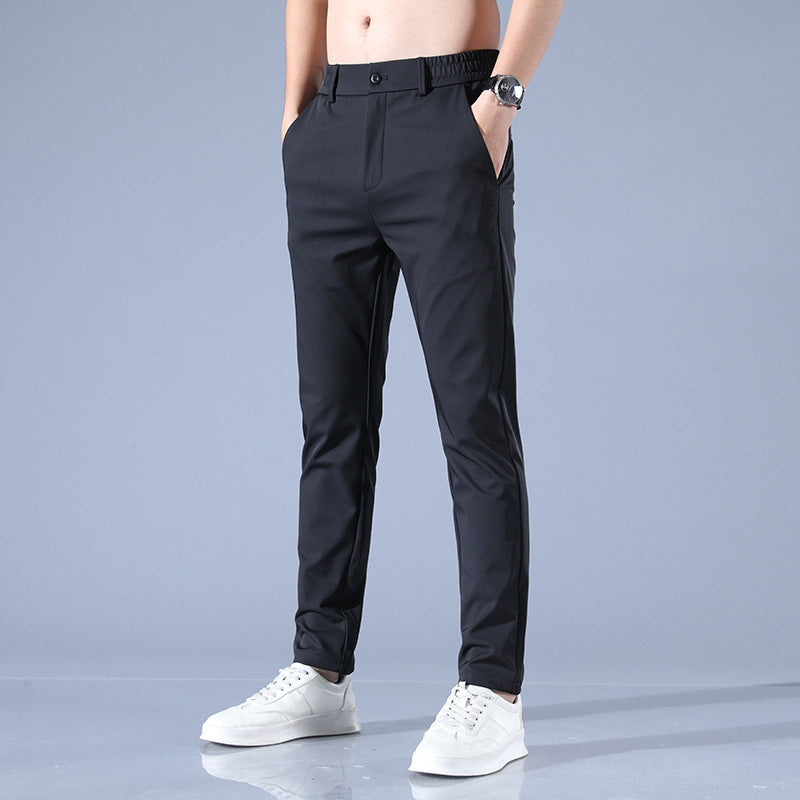 Herrar eleganta Slim-Fit affärsbyxor Mirla-Eva Jonsson