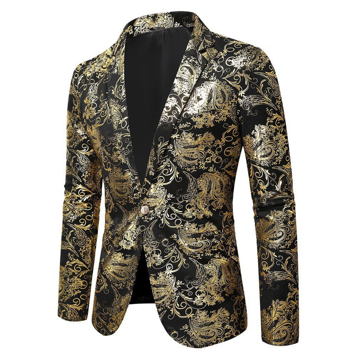 Herrar eleganta guldmönster blazer Mirla-Eva Jonsson