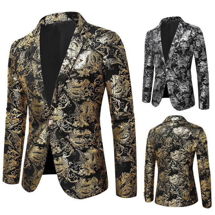 Herrar eleganta guldmönster blazer Mirla-Eva Jonsson