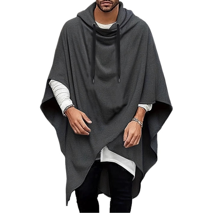 Herrar fashionabel kapuzenponcho i andningsbart material Mirla-Eva Jonsson
