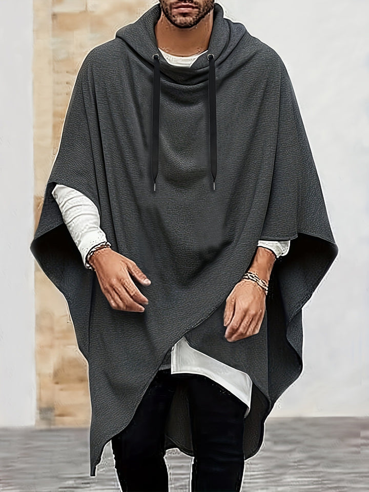 Herrar fashionabel kapuzenponcho i andningsbart material Mirla-Eva Jonsson