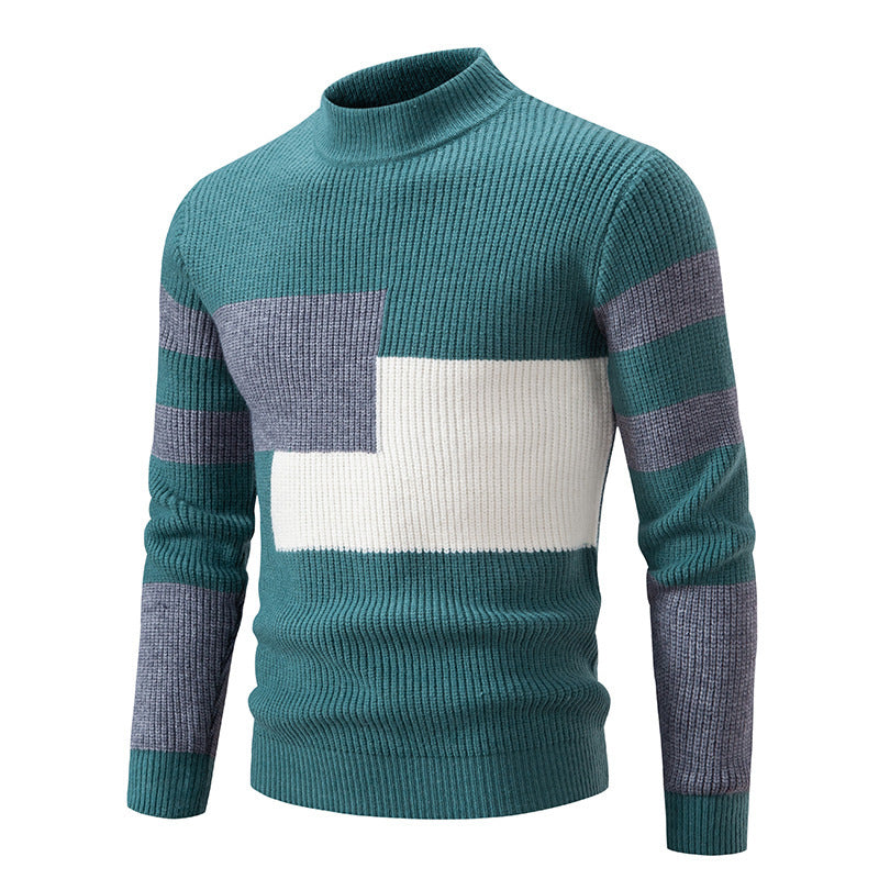 Herrar fashionabel tröja med strukturerad blockdesign Mirla-Eva Jonsson