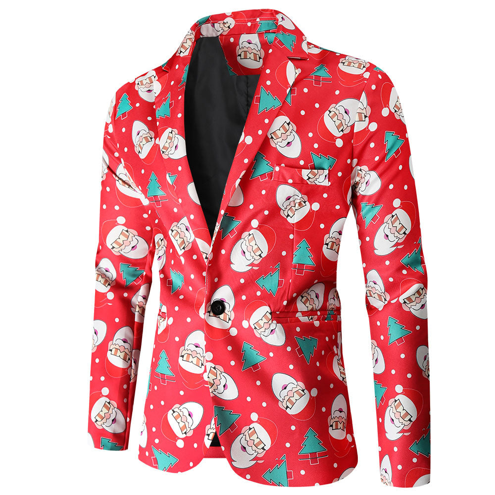 Herrar festlig blazer med glädjefyllt juldesign Mirla-Eva Jonsson