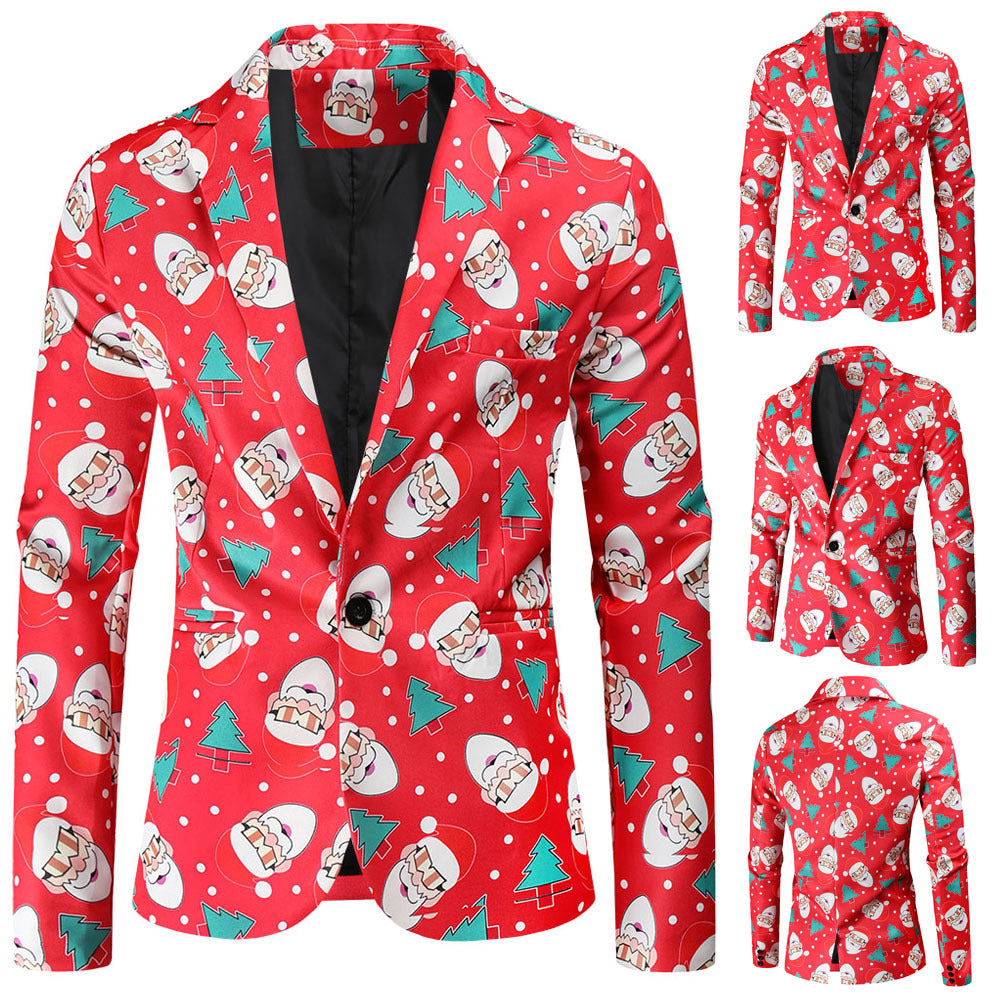 Herrar festlig blazer med glädjefyllt juldesign Mirla-Eva Jonsson