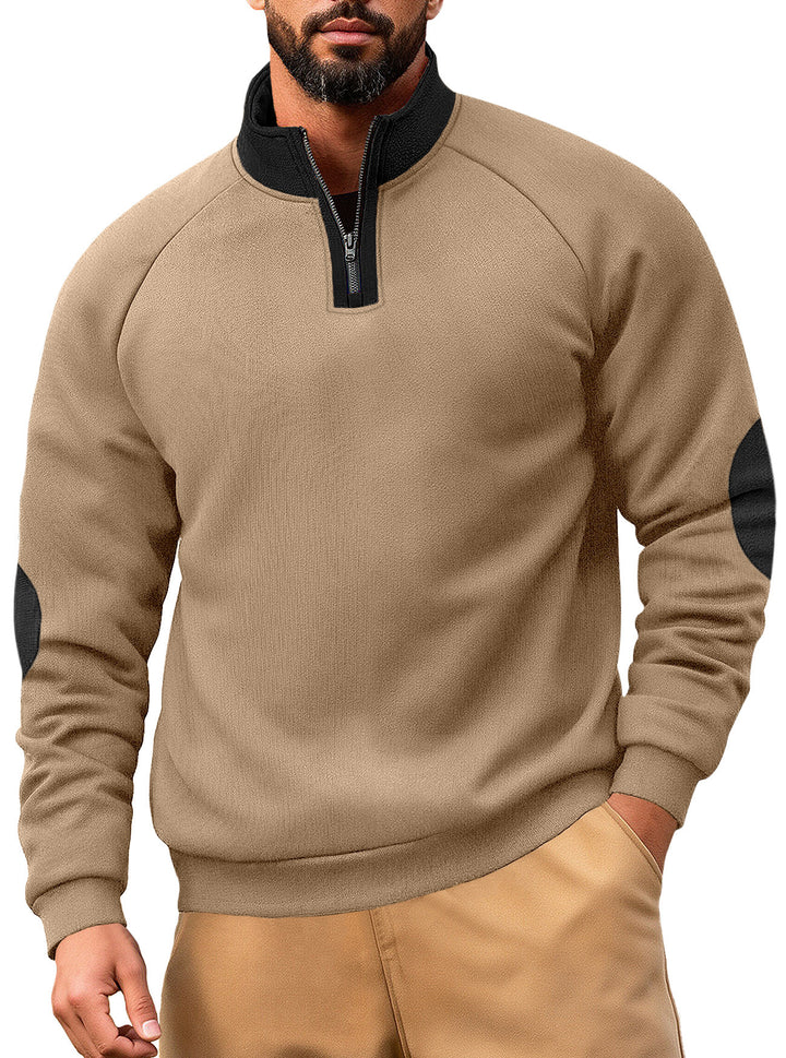 Herrar fleece-hoodie med innovativ dragkedja och kontrastdetaljer Mirla-Eva Jonsson