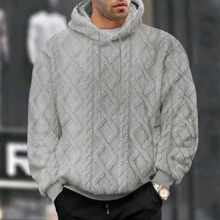 Herrar fleece hoodie med strukturerad design Mirla-Eva Jonsson