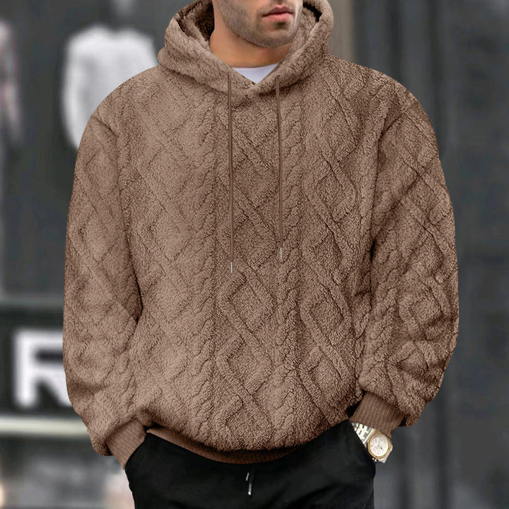 Herrar fleece hoodie med strukturerad design Mirla-Eva Jonsson