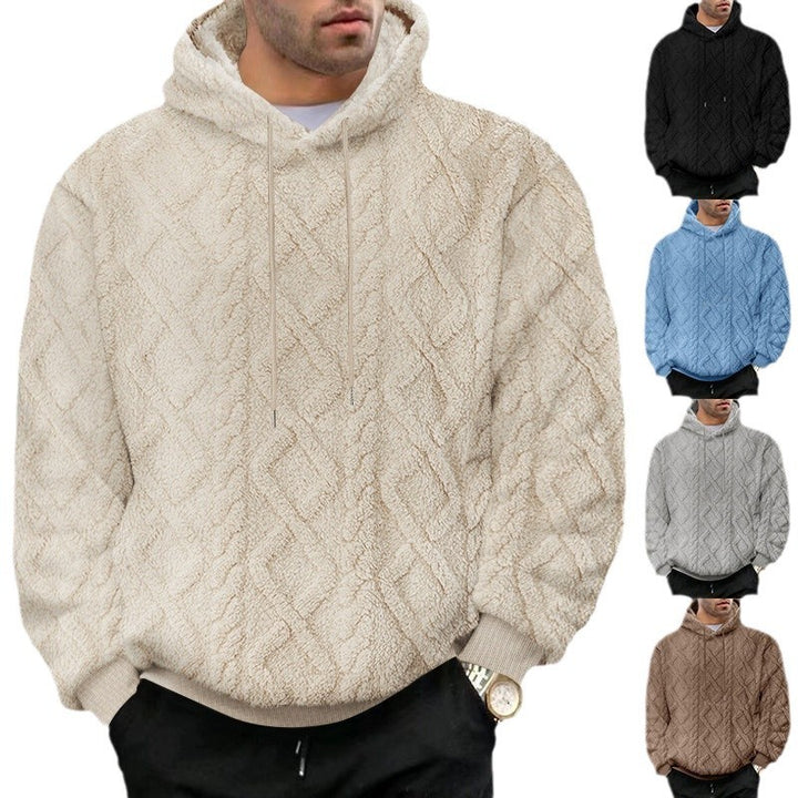 Herrar fleece hoodie med strukturerad design Mirla-Eva Jonsson