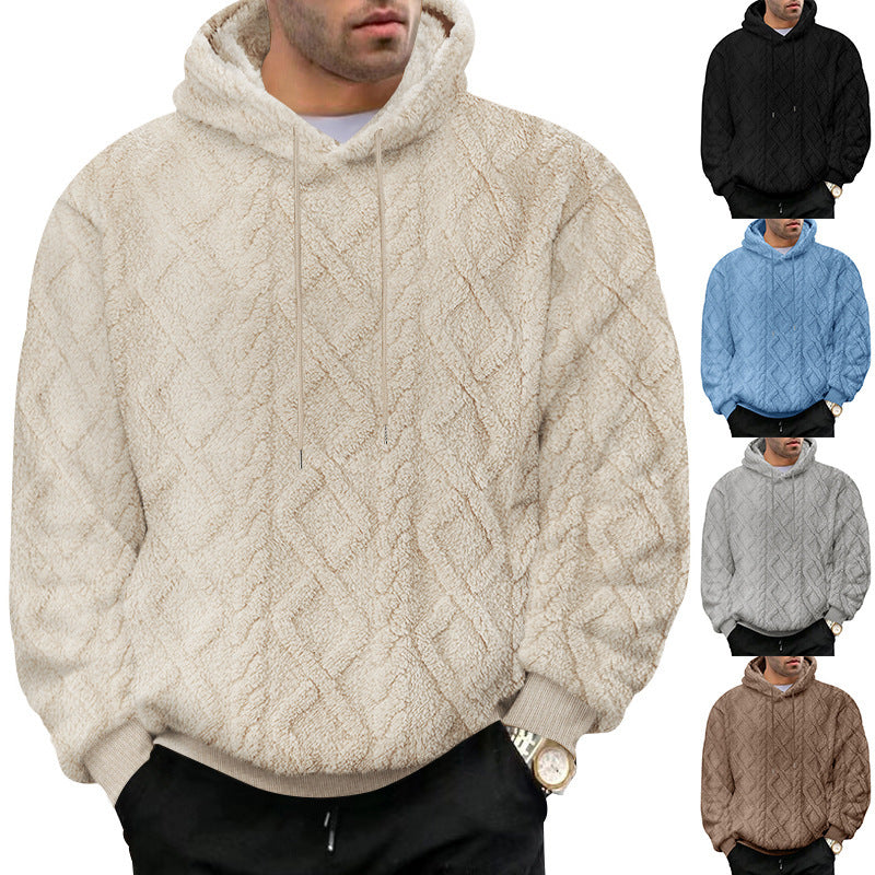 Herrar fleece hoodie med strukturerad design Mirla-Eva Jonsson