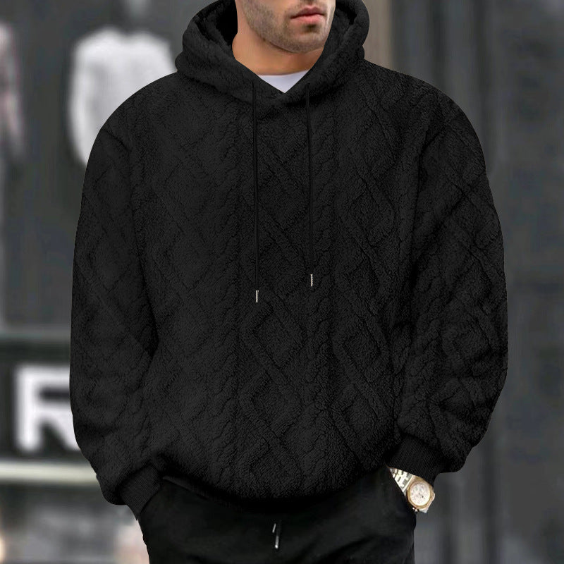 Herrar fleece hoodie med strukturerad design Mirla-Eva Jonsson