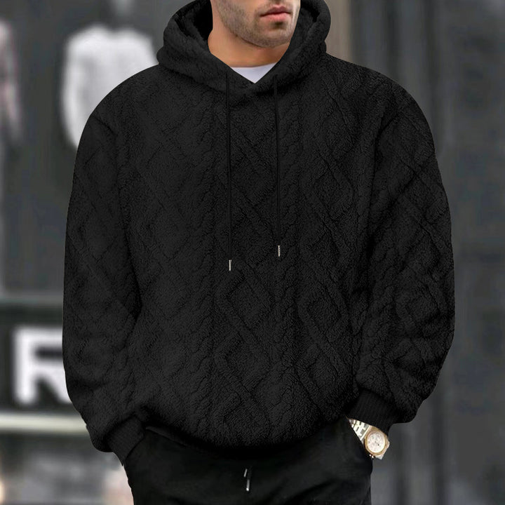 Herrar fleece hoodie med strukturerad design Mirla-Eva Jonsson