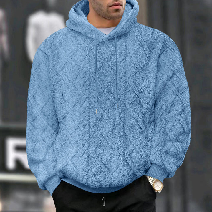 Herrar fleece hoodie med strukturerad design Mirla-Eva Jonsson